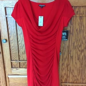Women's NWT Express Short Sleeve Red Mini Dress Sz. S
